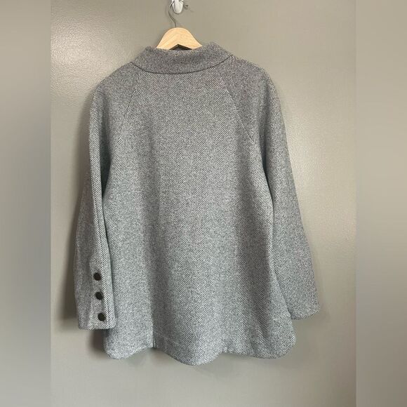 Soft Surroundings Brooke tunic sweater black white herringbone large office - Picture 9 of 11